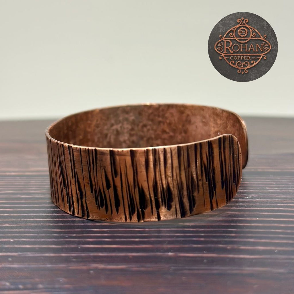 Handmade Textured Copper Bracelet