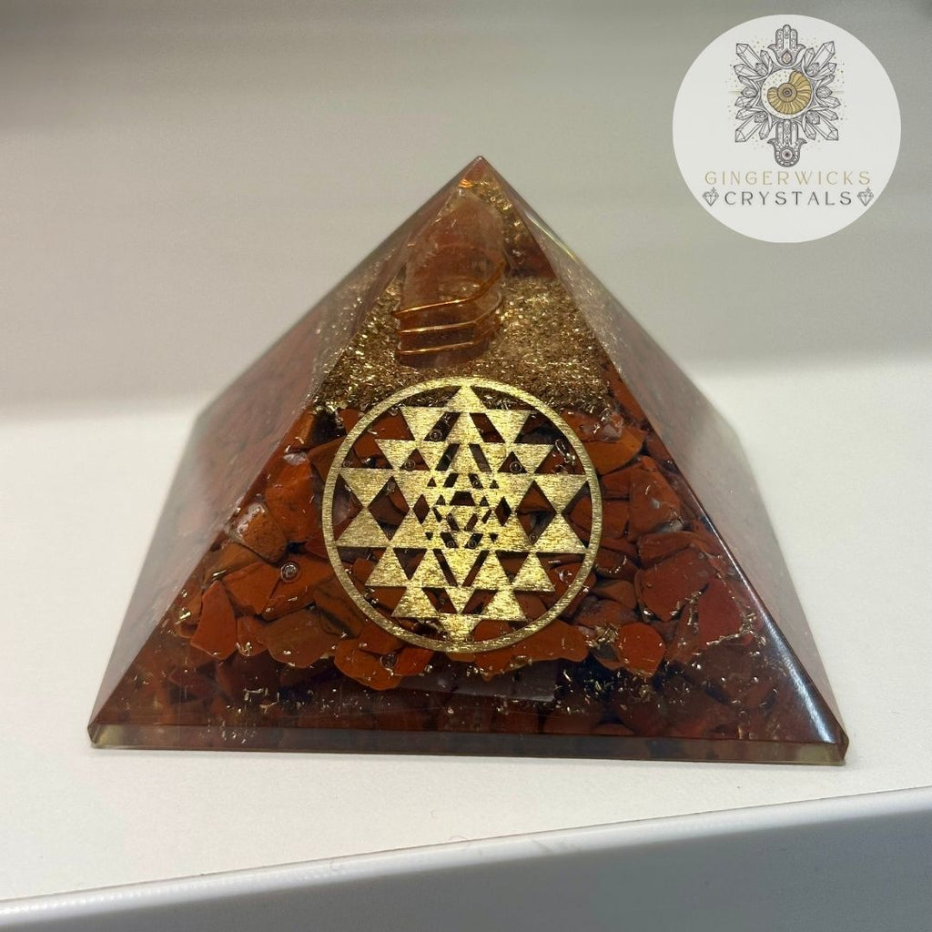 Red Jasper Orgone Pyramid