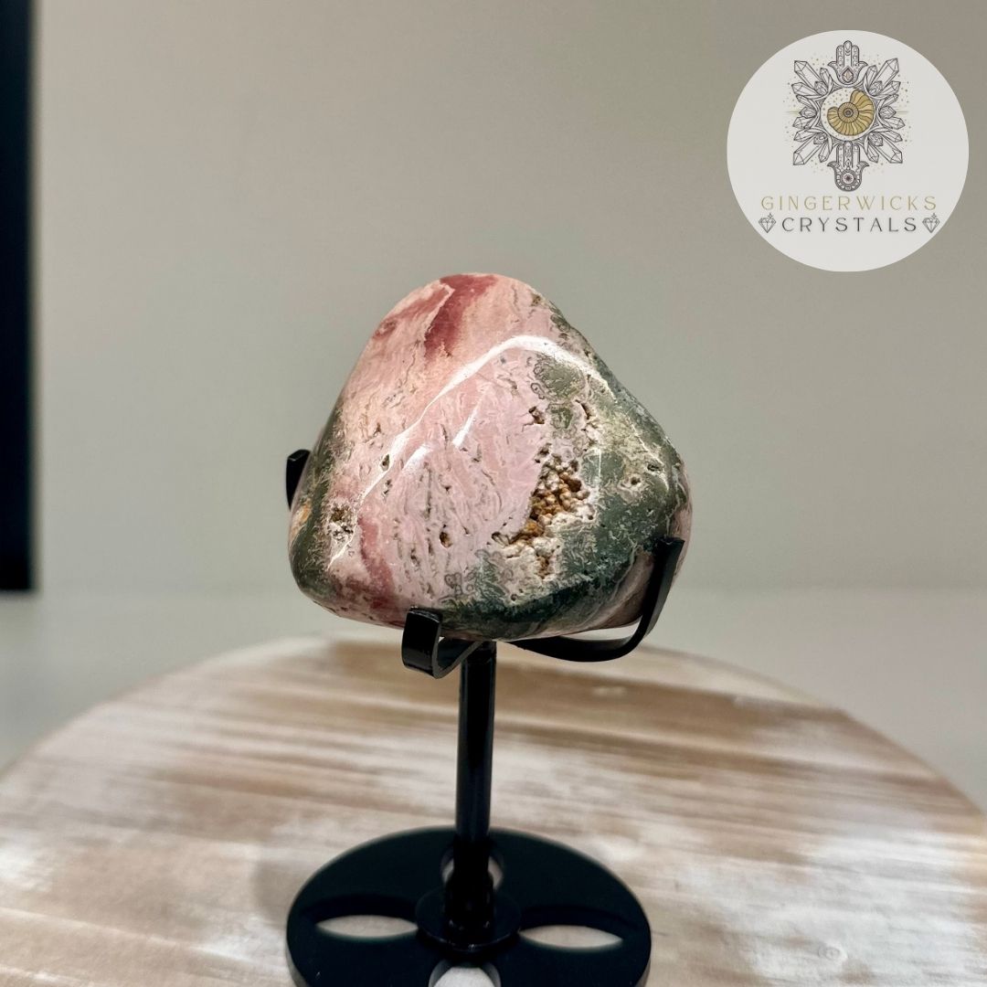 Rhodochrosite Freeform with Pyrite Inclusions