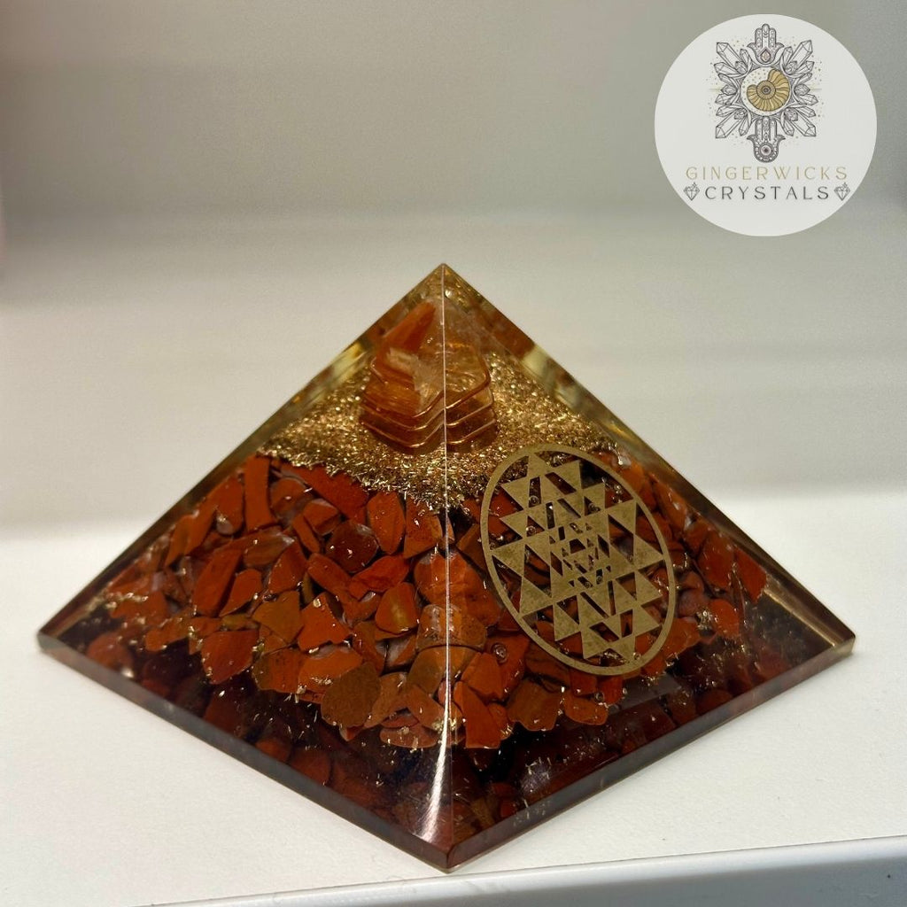 Red Jasper Orgone Pyramid