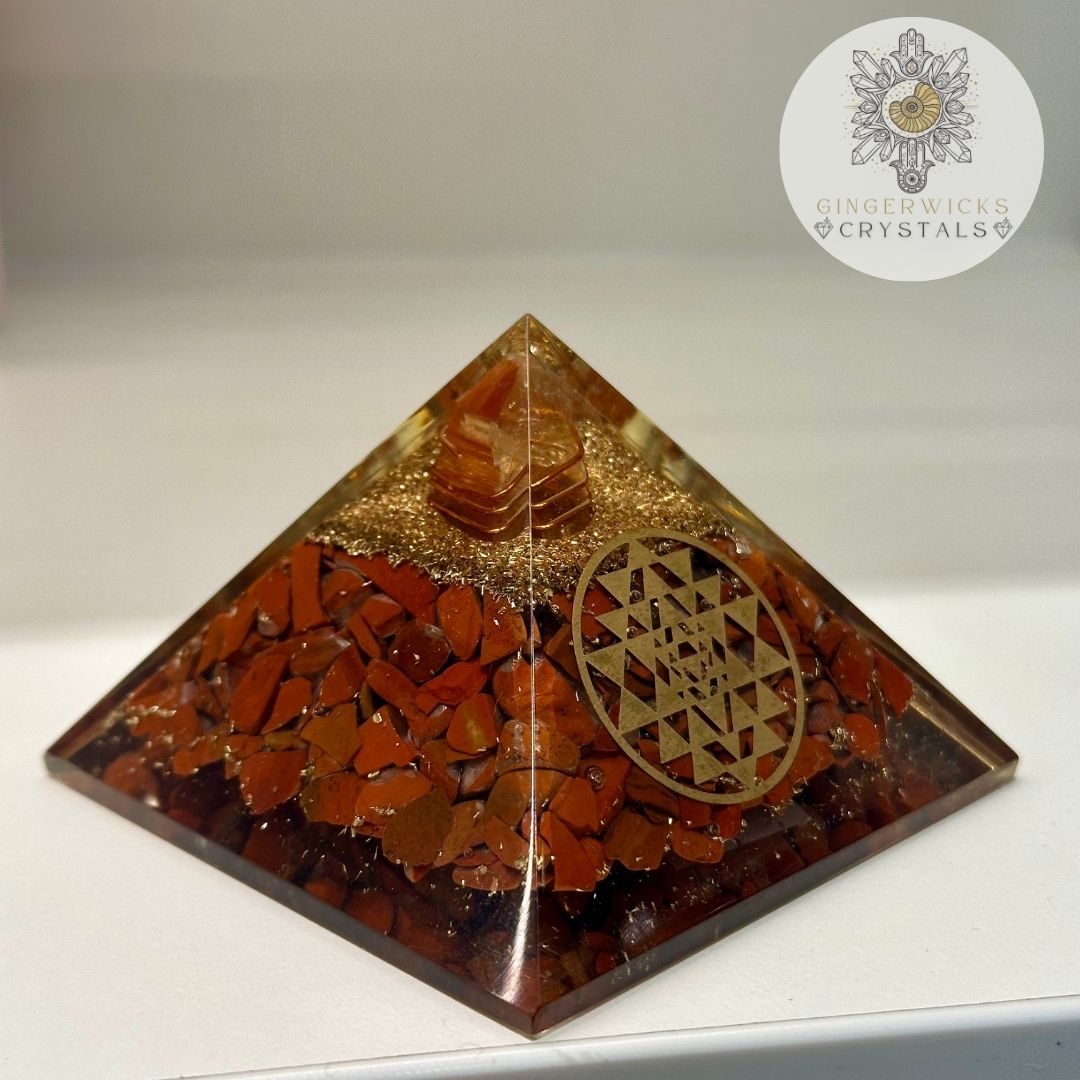 Red Jasper Orgone Pyramid