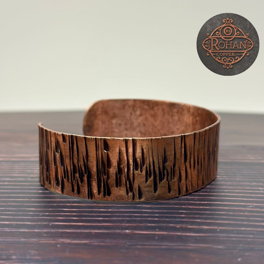 Handmade Textured Copper Bracelet