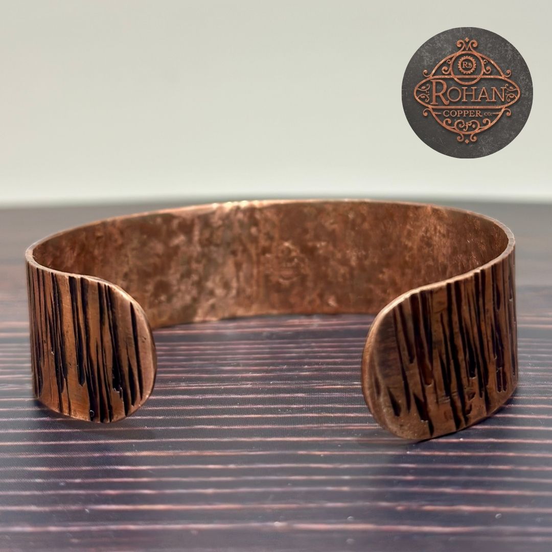 Handmade Textured Copper Bracelet