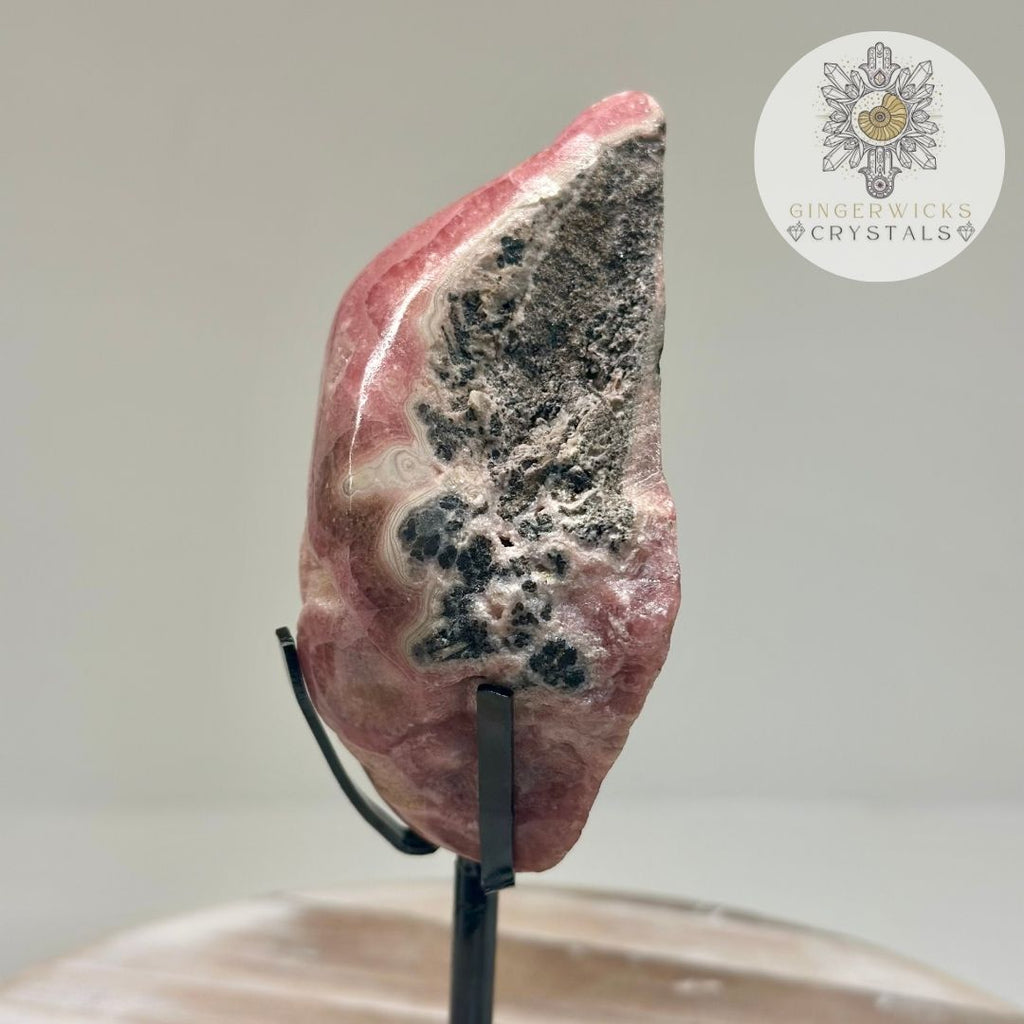 Rhodochrosite Freeform on Stand