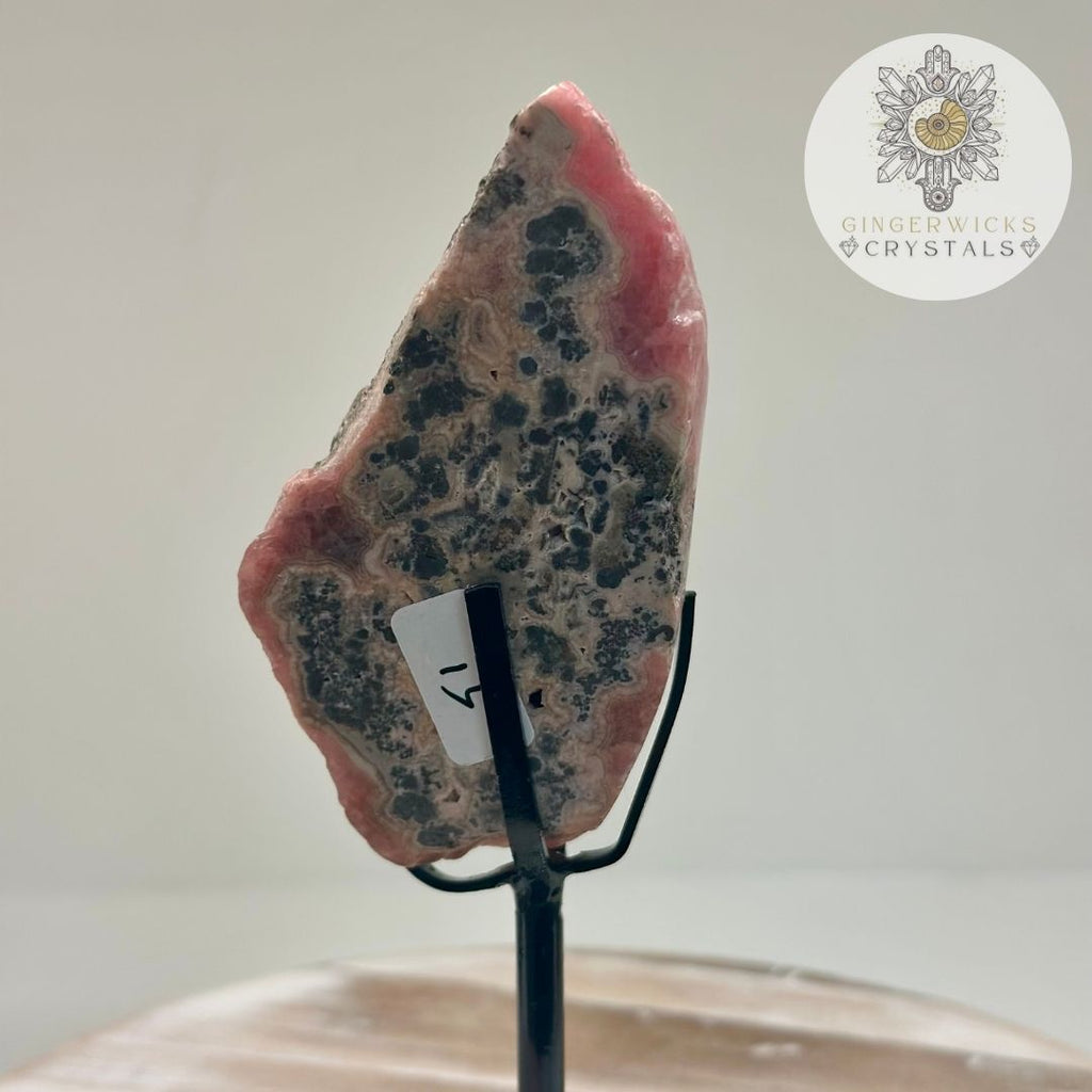 Rhodochrosite Freeform on Stand