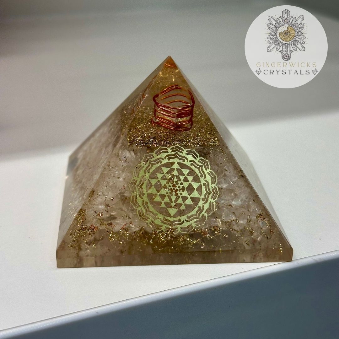 Clear Quartz Orgone Pyramid