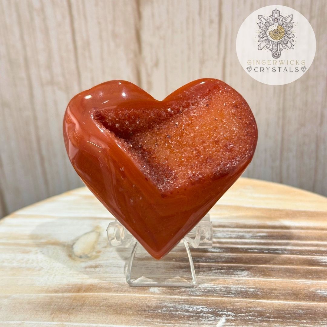 Druzy Carnelian Heart CA9