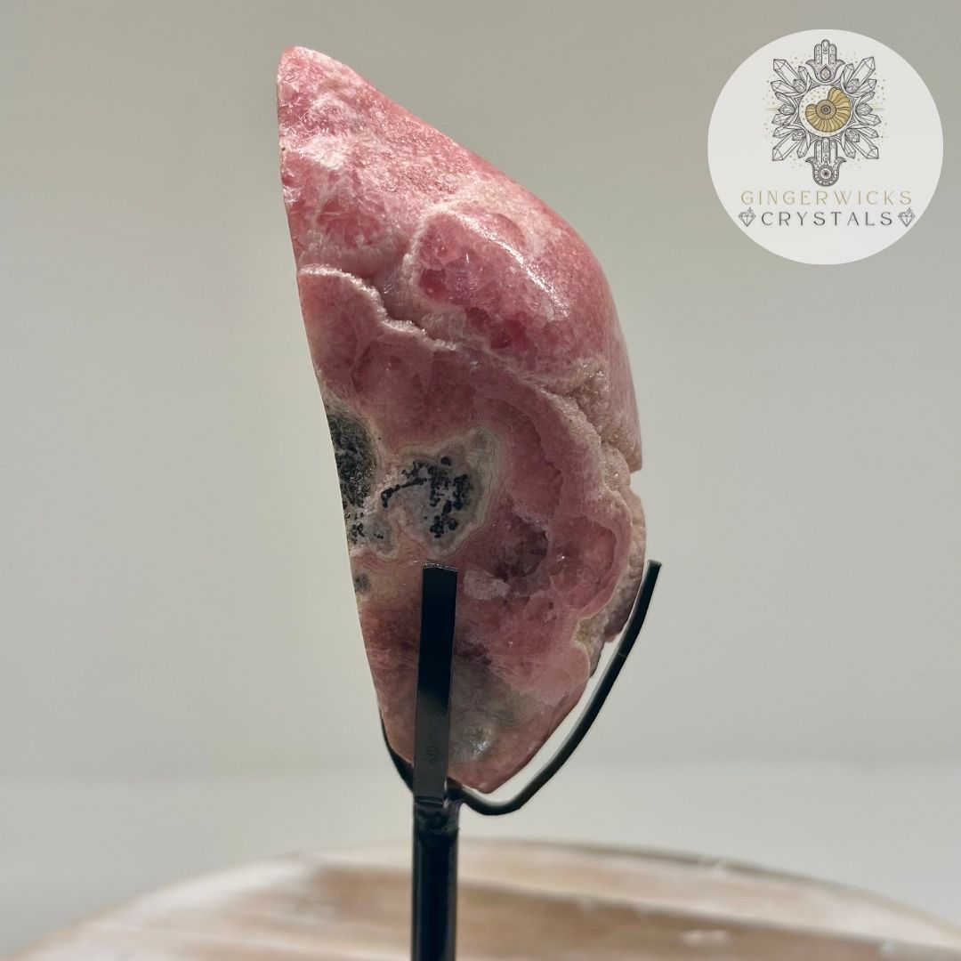 Rhodochrosite Freeform on Stand