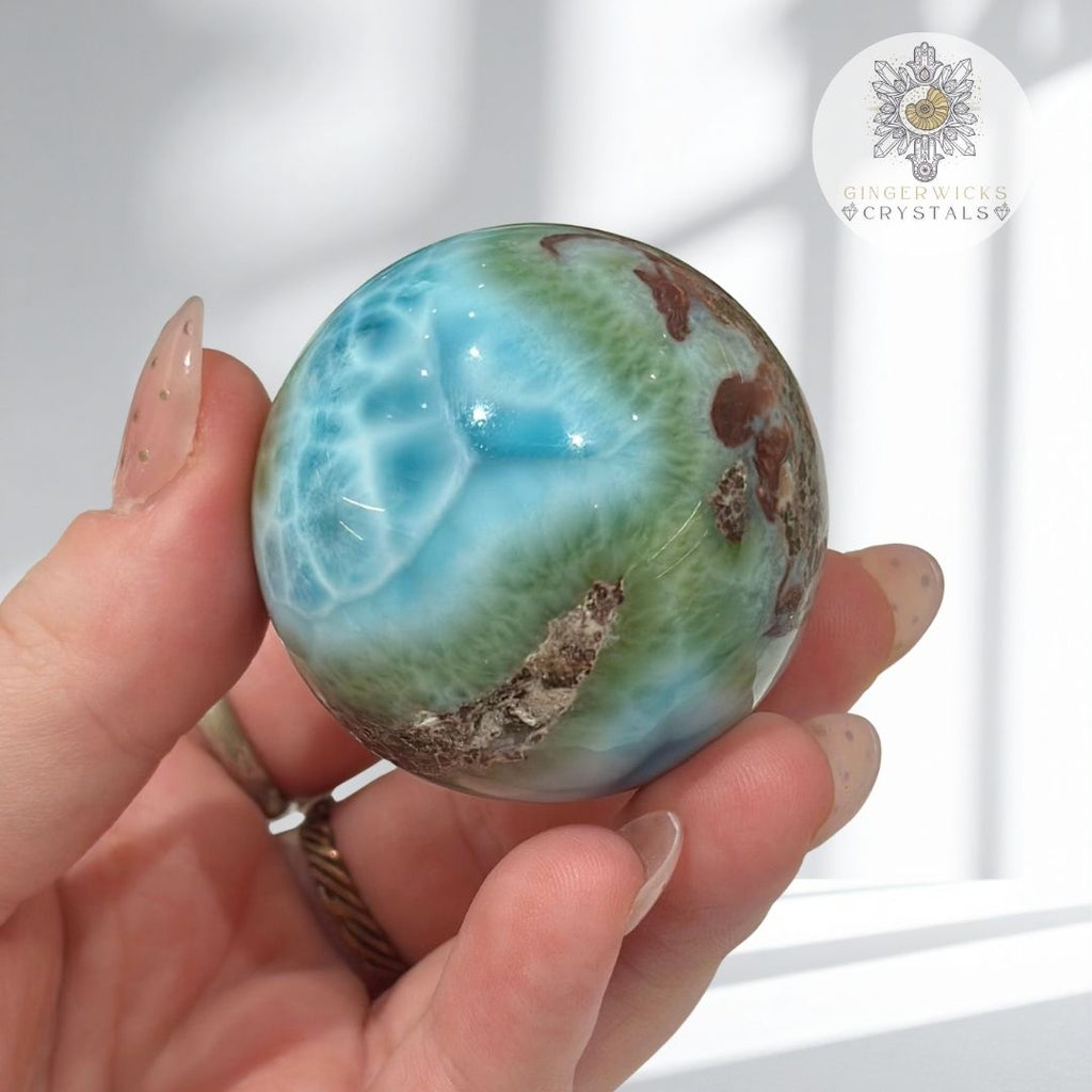 Larimar sphere