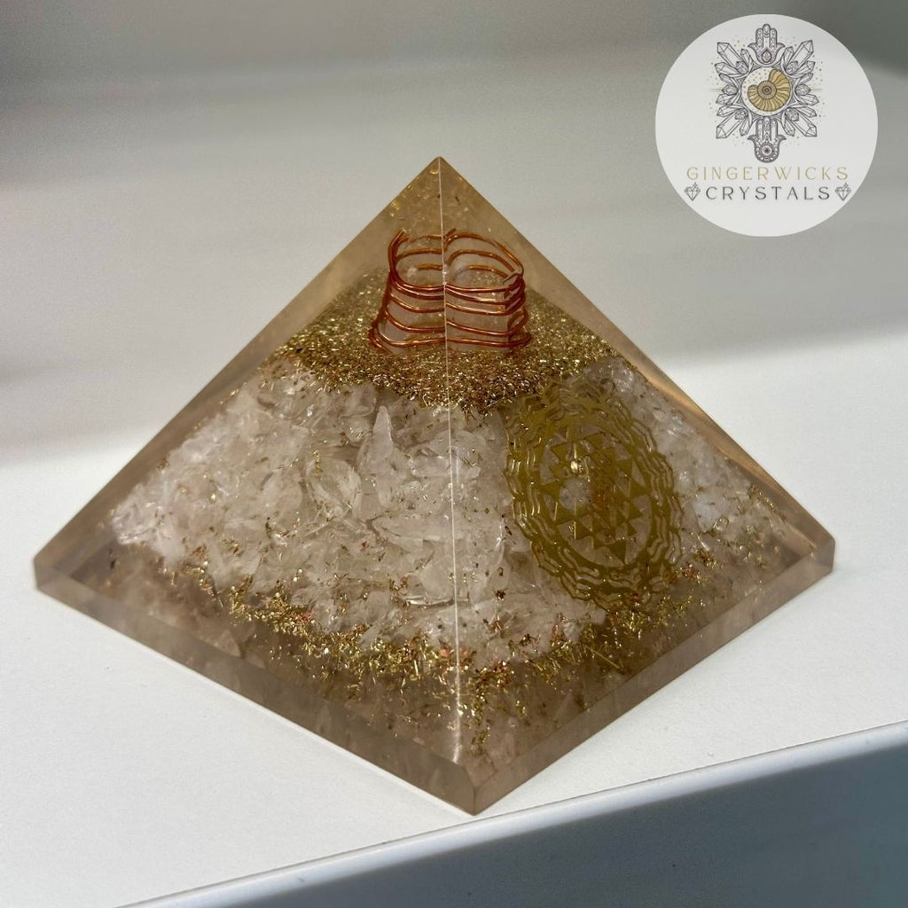 Clear Quartz Orgone Pyramid