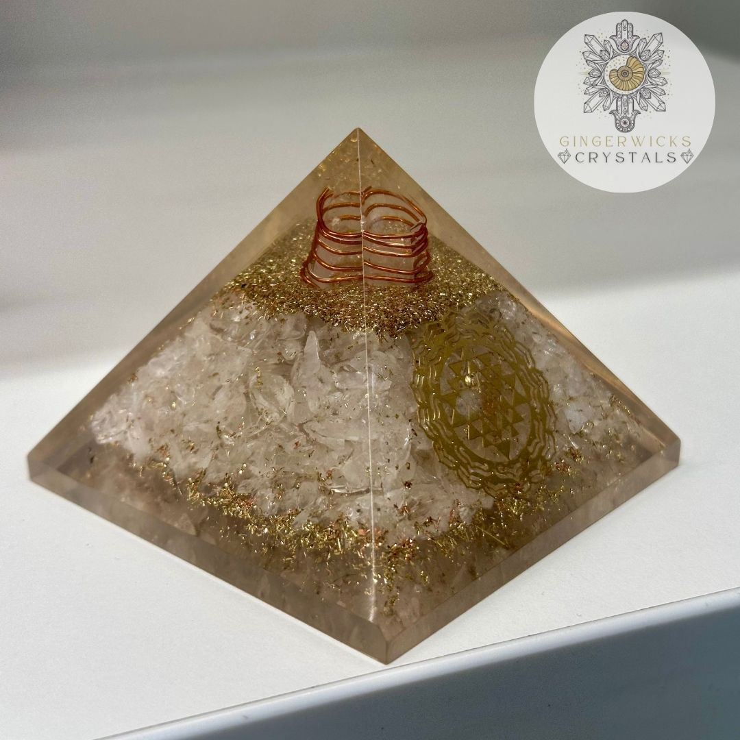 Clear Quartz Orgone Pyramid