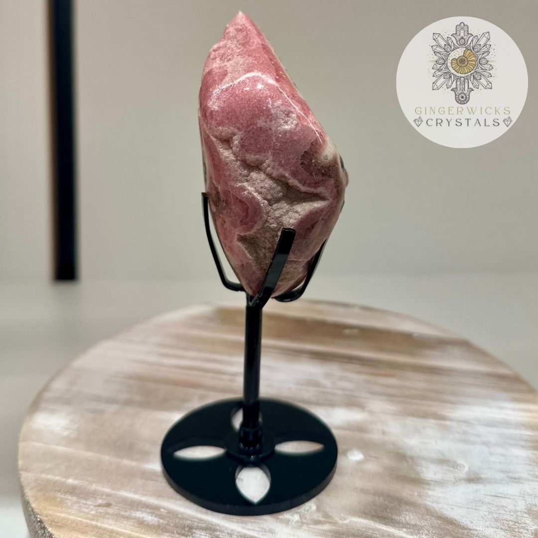 Rhodochrosite Freeform on Stand