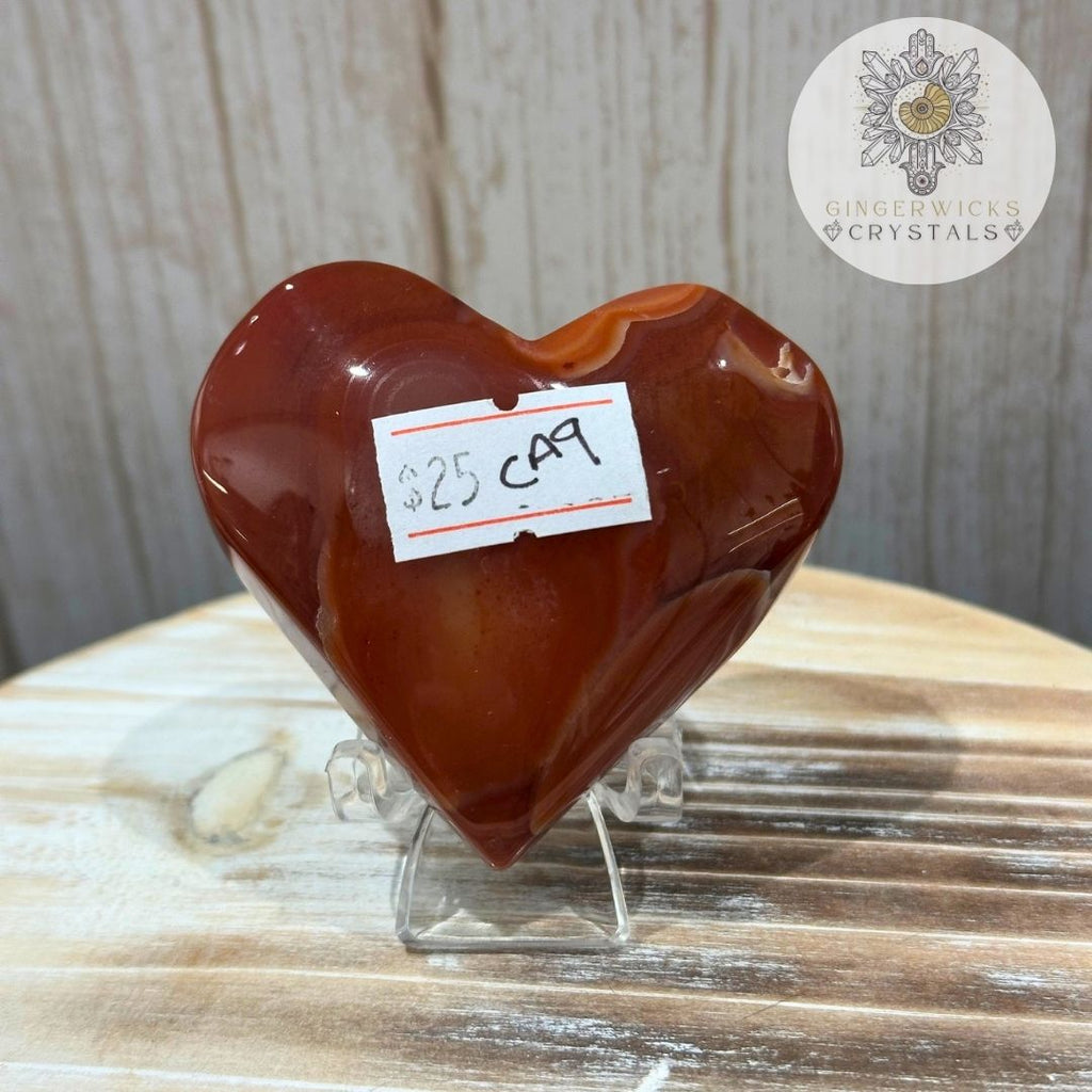 Druzy Carnelian Heart CA9