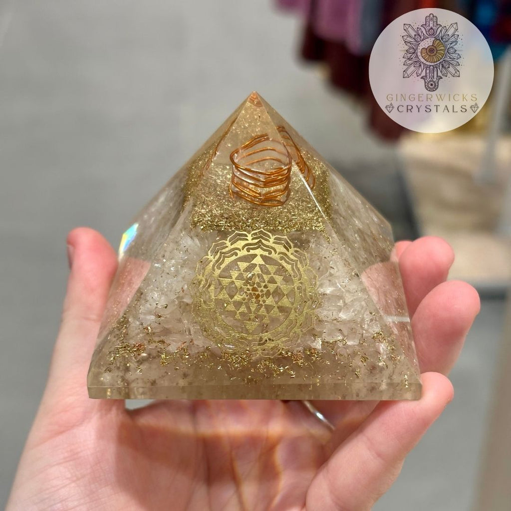 Clear Quartz Orgone Pyramid