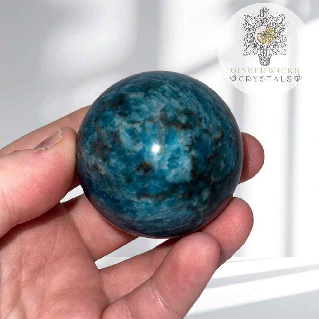 Blue Apatite Sphere