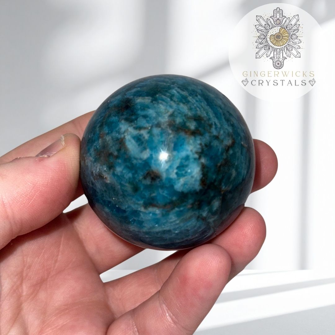 Blue Apatite Sphere