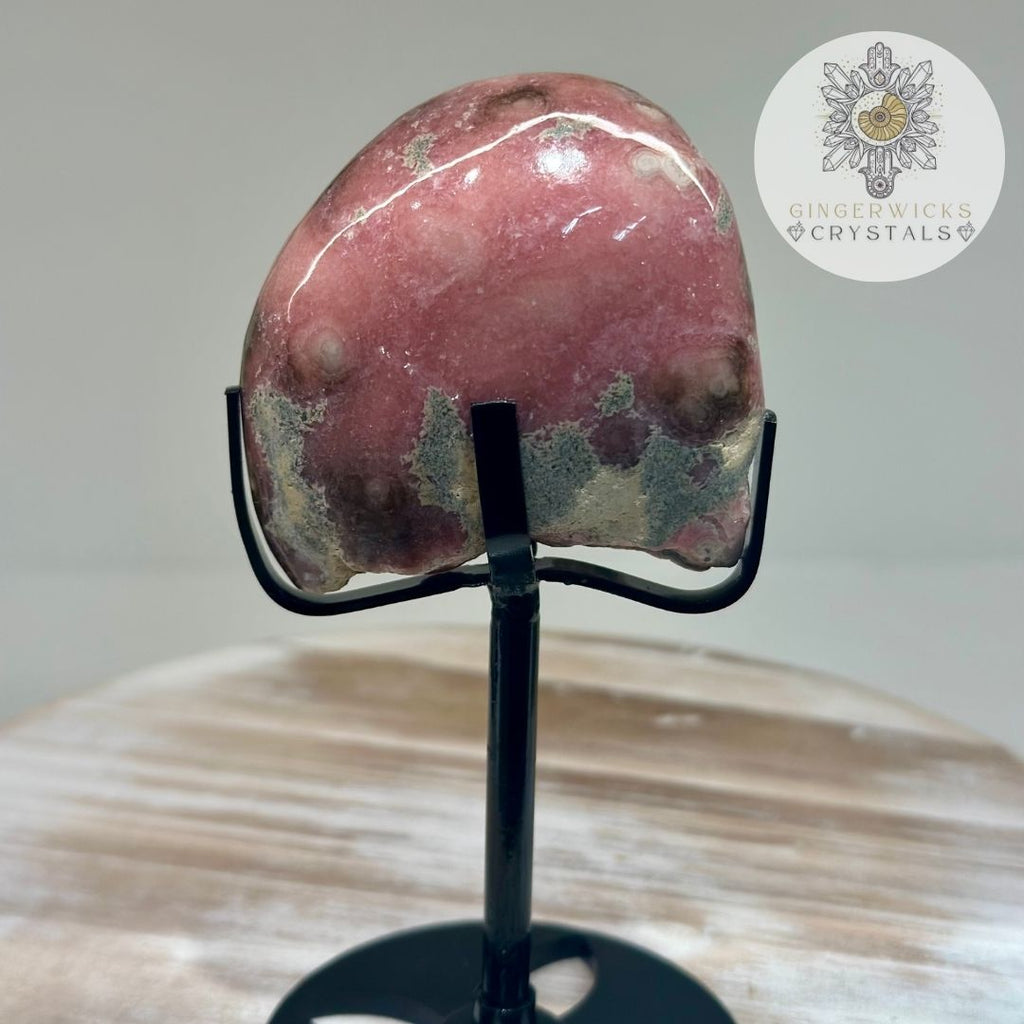 Rhodochrosite Freeform on Stand