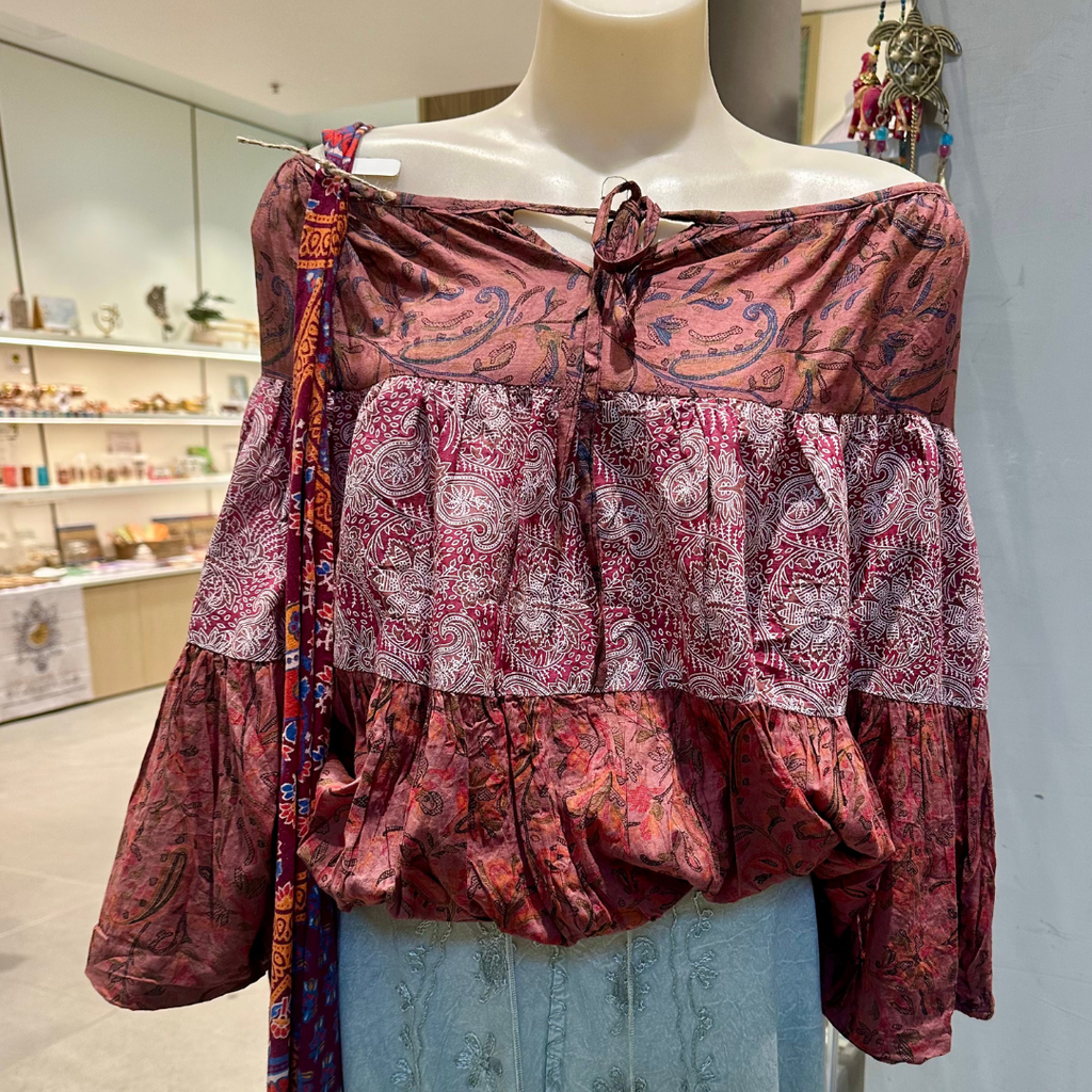 100% Cotton Boho Balloon Top