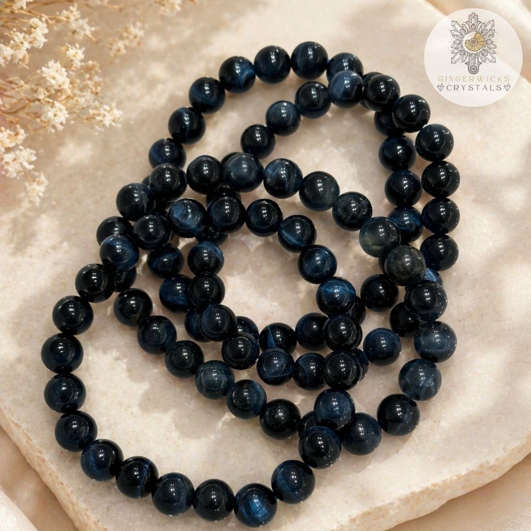 Blue Tiger eye 8mm Bracelet