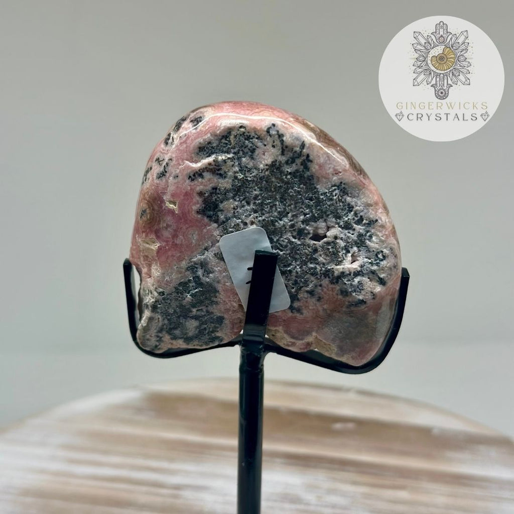 Rhodochrosite Freeform on Stand