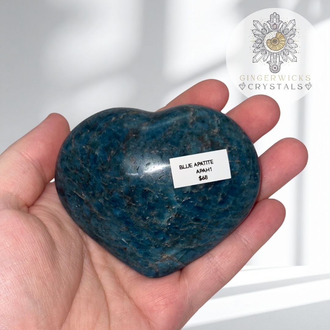 Blue Apatite Heart