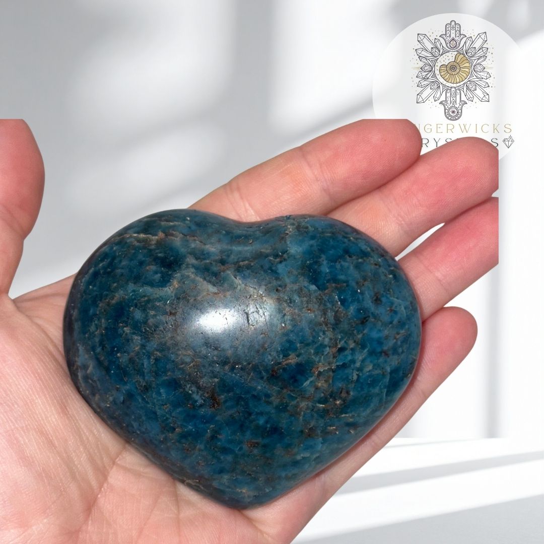 Blue Apatite Heart