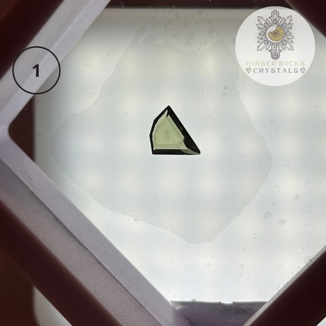 Fantasy-Cut Moldavite – Chlum, Czech Republic (2023 Find) (1)