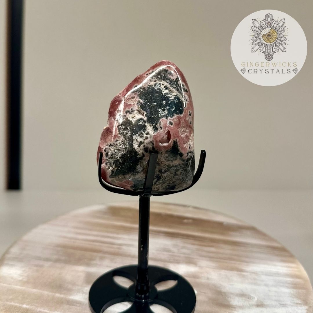 Rhodochrosite Freeform on Stand