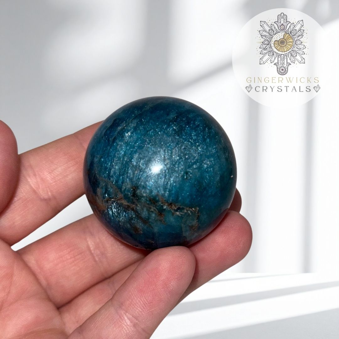 Blue Apatite Sphere