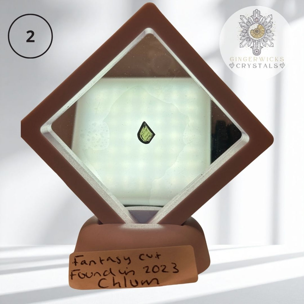Fantasy-Cut Moldavite – Chlum, Czech Republic (2023 Find) (2)