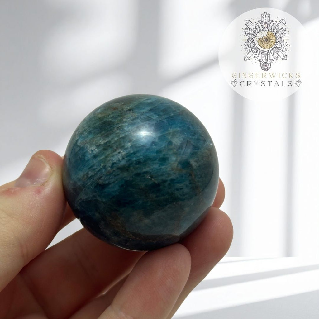Blue Apatite Sphere