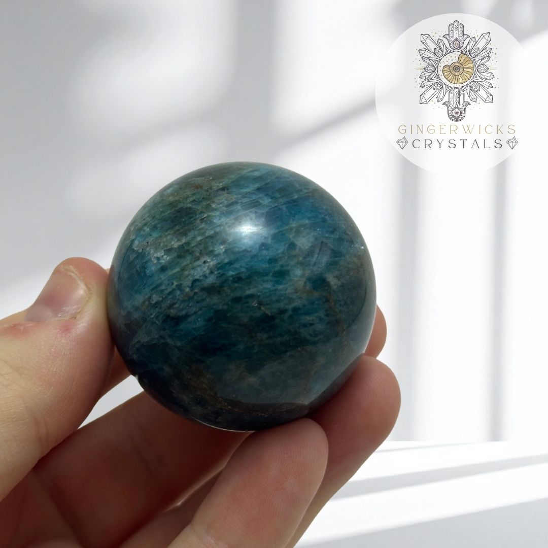 Blue Apatite Sphere