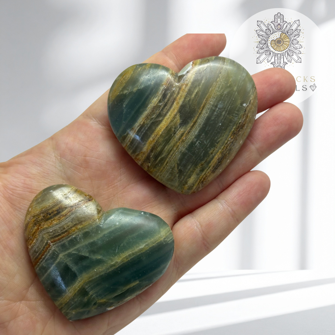 Blue Onyx hearts