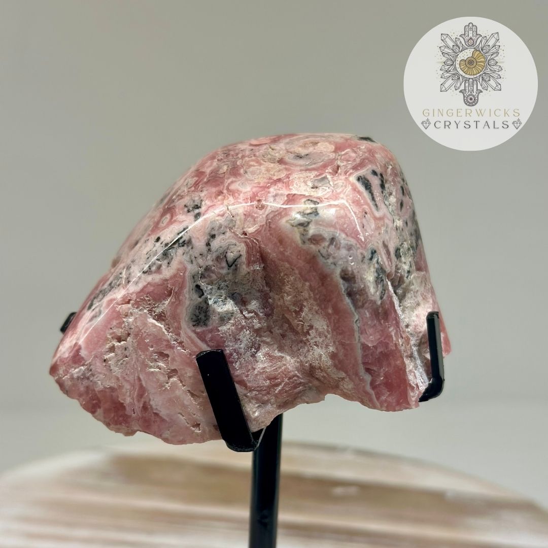 Rhodochrosite Freeform on Stand
