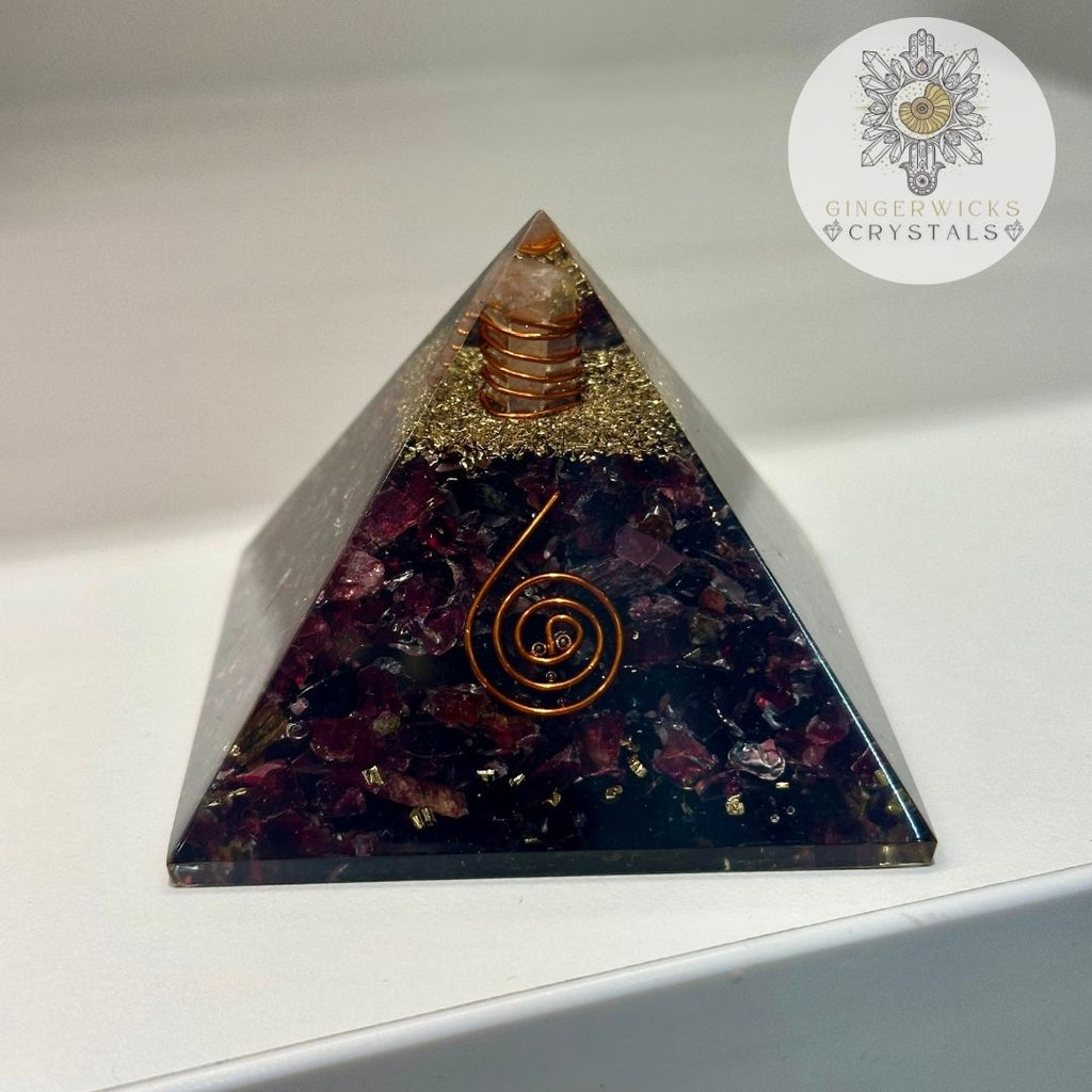 Garnet Orgone Pyramid