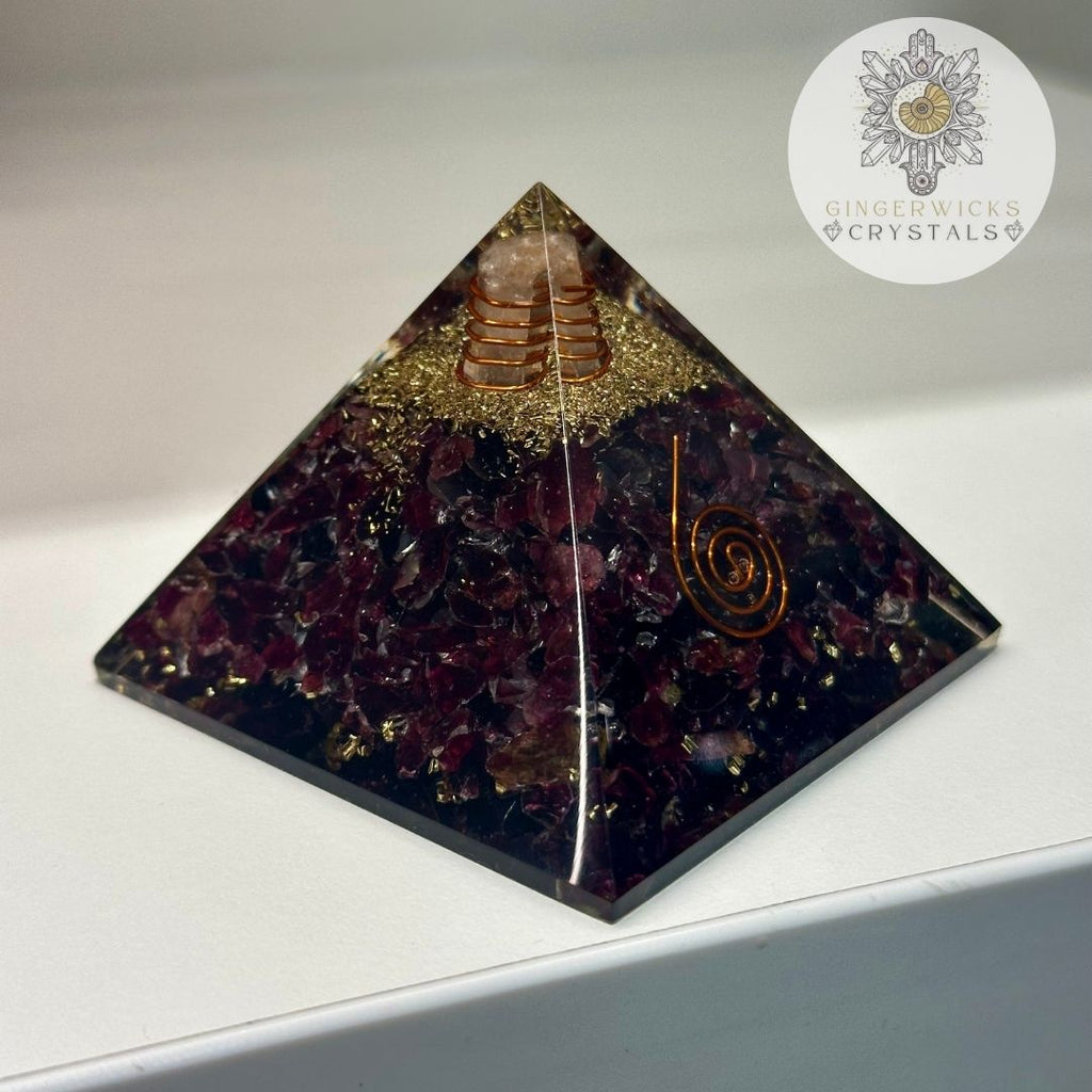 Garnet Orgone Pyramid