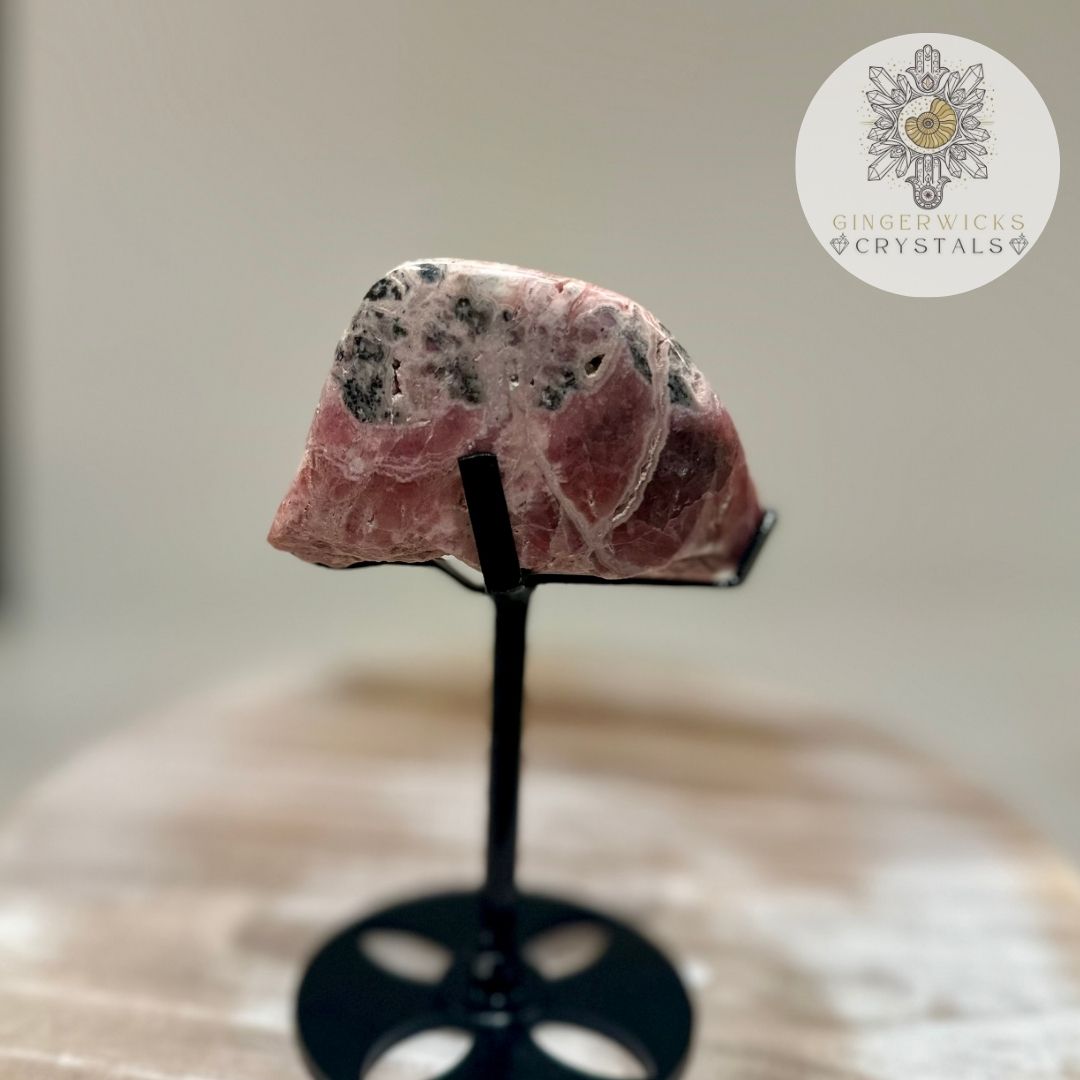 Rhodochrosite Freeform on Stand