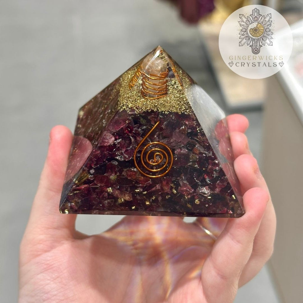 Garnet Orgone Pyramid