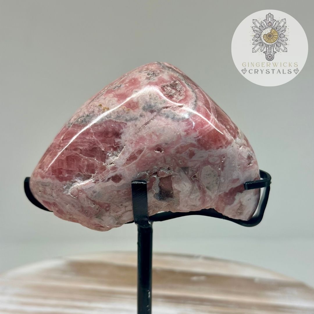 Rhodochrosite Freeform on Stand