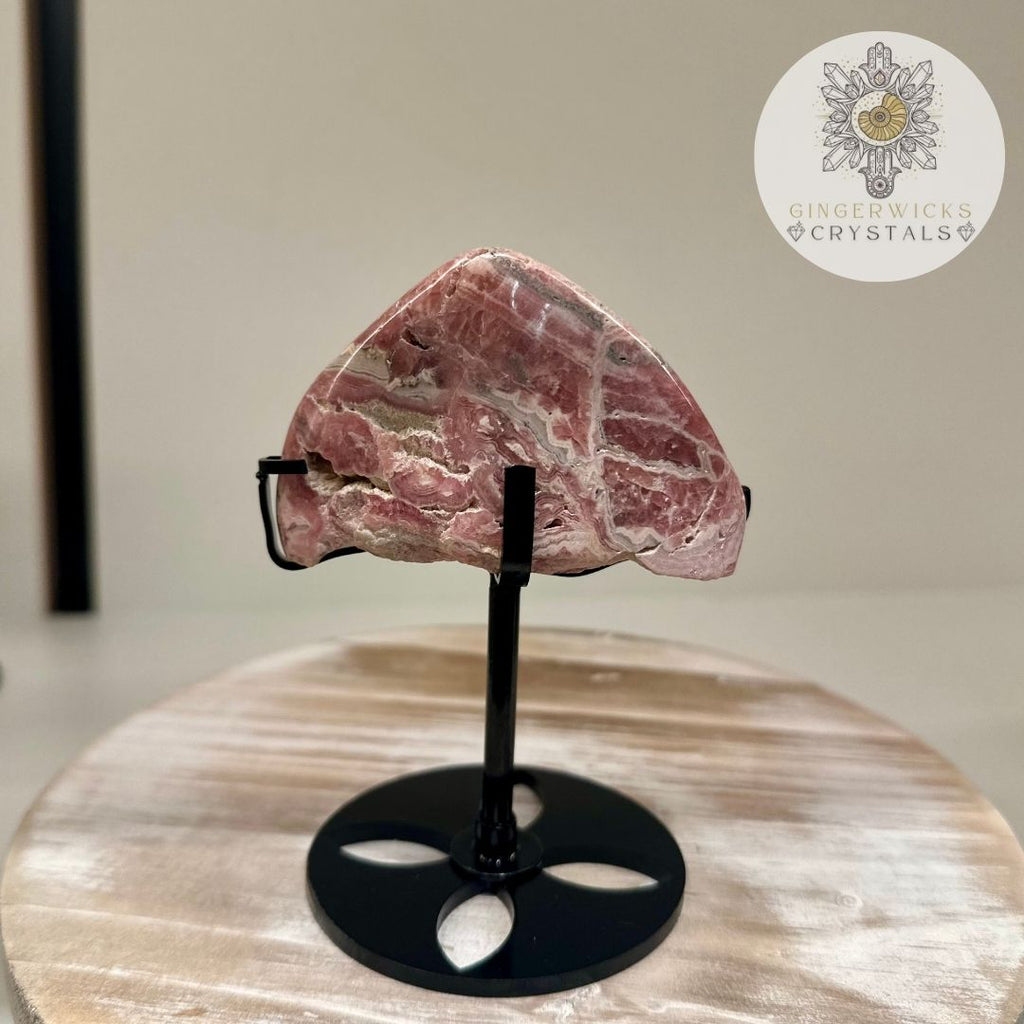 Rhodochrosite Freeform on Stand
