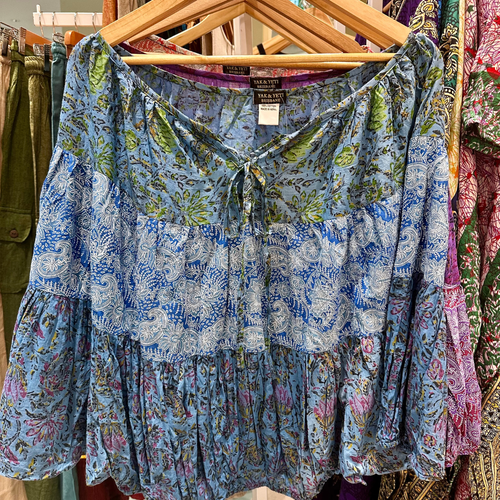 100% Cotton Boho Balloon Top