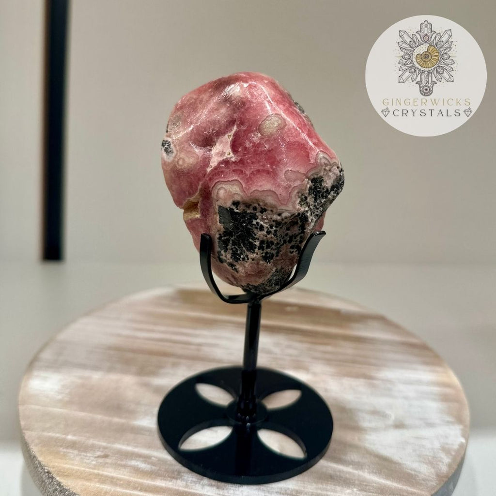 Rhodochrosite Freeform on Stand