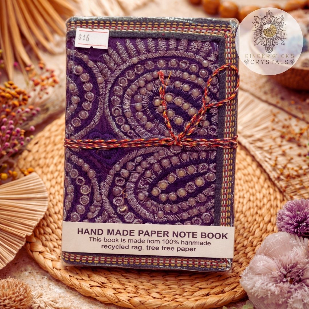 Handmade Embroidered Notebook – 4x6 (5)