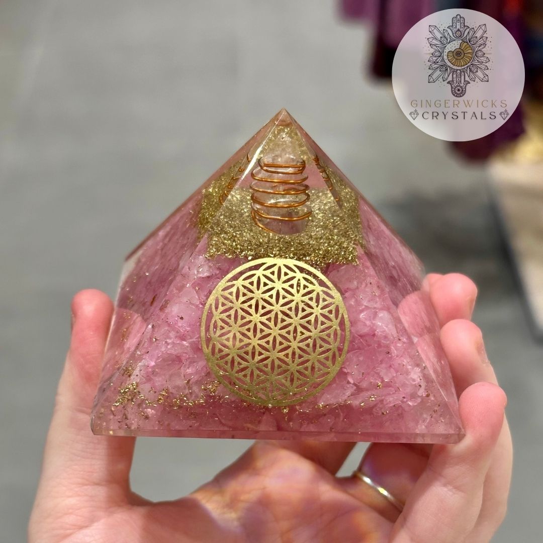 Rose Quartz Orgone Pyramid