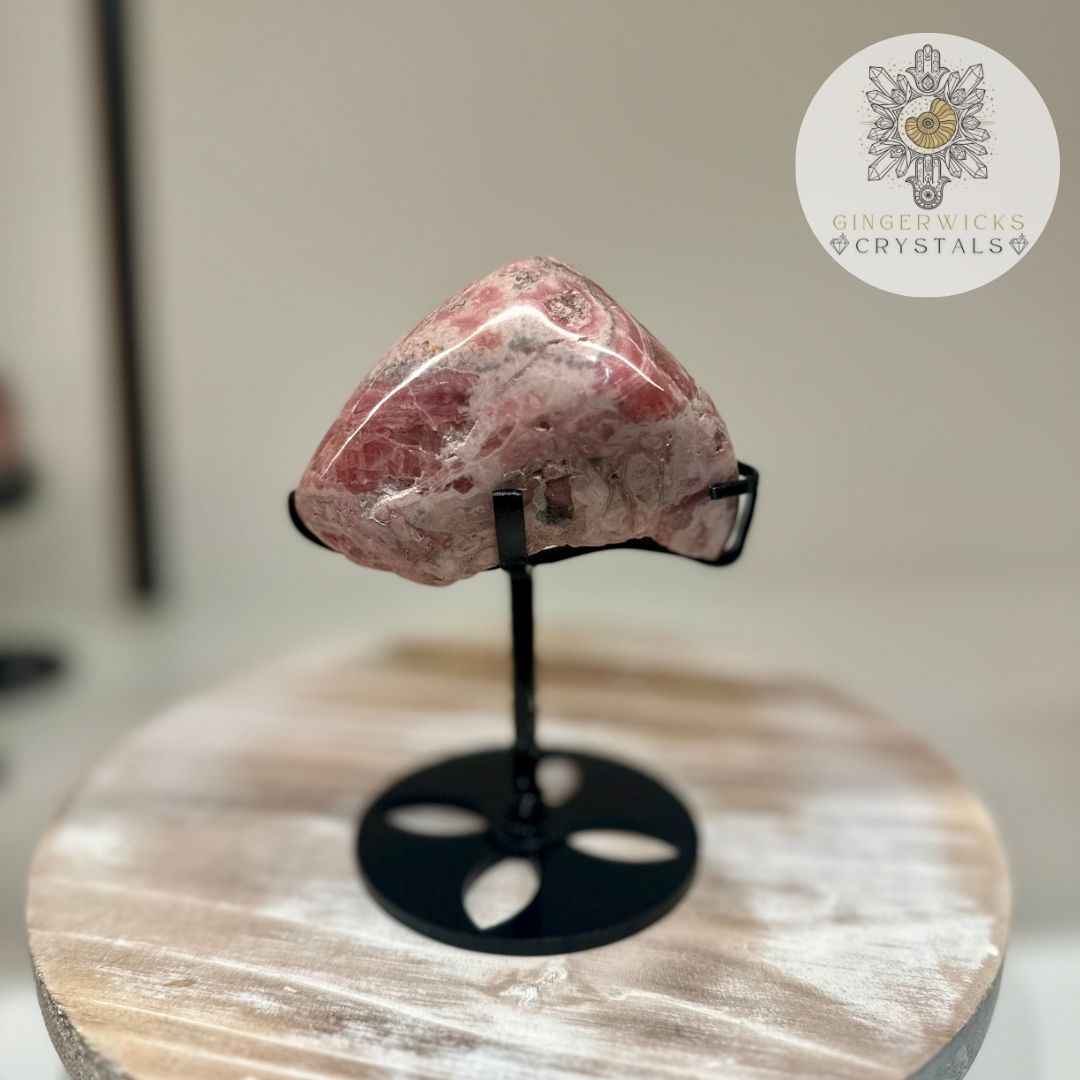 Rhodochrosite Freeform on Stand