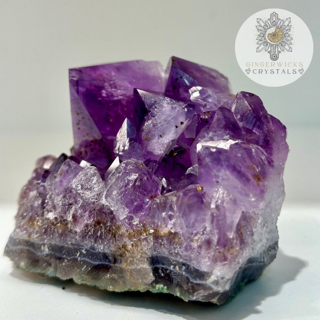 Brazilian Amethyst Cluster With Goethite Inclusions