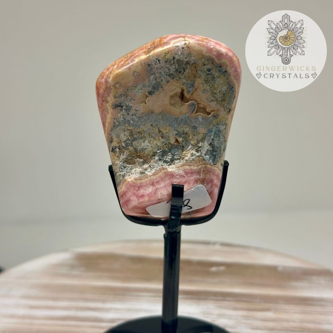Rhodochrosite Freeform on Stand