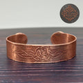 Kunzite-Inlaid Copper Bracelet