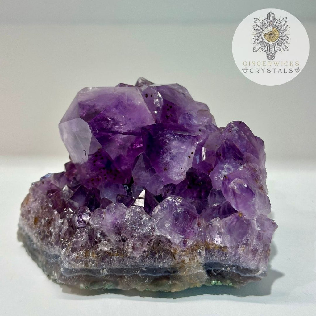 Brazilian Amethyst Cluster With Goethite Inclusions
