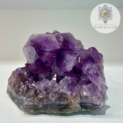 Brazilian Amethyst Cluster With Goethite Inclusions